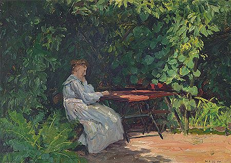 Margarethe ter Hell in the garden