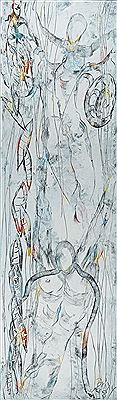 Abstract composition with two figures