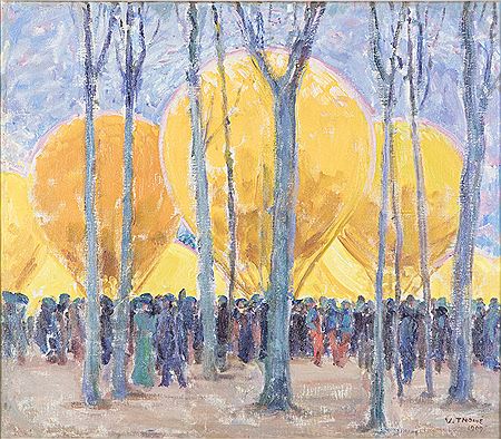 Hot Air Balloons in Paris by Verner Thome - Auction record, sale price, and art valuation. Compare with similar artists and explore comparable artworks.