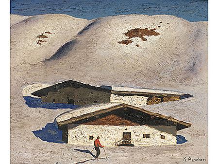 TYROLEAN MOUNTAIN HUTS IN THE SNOW
