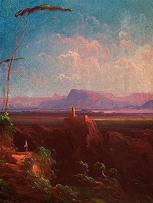 ITALIAN EVENING LANDSCAPE IN PALESTRINA by Conrad Peter Schreiber - Auction record, sale price, and art valuation. Compare with similar artists and explore comparable artworks.