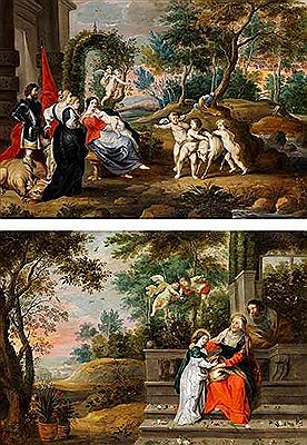 THE YOUNG VIRGIN WITH HER PARENTS ANNA AND JOACHIM and THE VIRGIN AND CHILD WITH SAINT GEORGE AND THE SLAIN DRAGON (2) by Abraham Willemsens - Auction record, sale price, and art valuation. Compare with similar artists and explore comparable artworks.