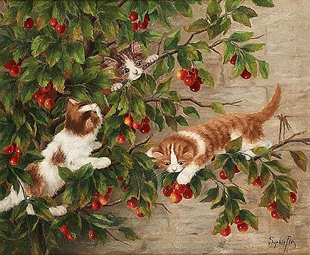 Chatons dans le cerisier. by Sophie Von Pir - Auction record, sale price, and art valuation. Compare with similar artists and explore comparable artworks.