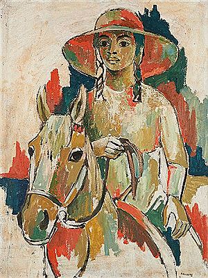 Jeune cavalière. by Paule Nolens - Auction record, sale price, and art valuation. Compare with similar artists and explore comparable artworks.