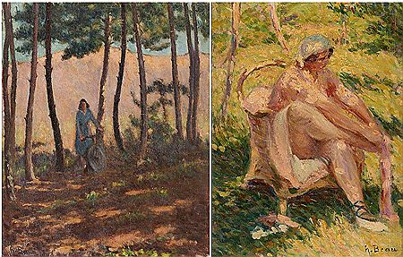 "Jacqueline à vélo dans la pinède" and "Plein air".(2)