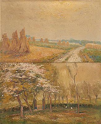 "L’entrée du verger" and "La fenaison".(2)