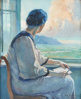 Jeune femme à la lecture.