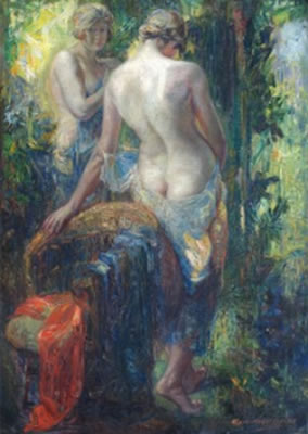 Nudes in a park