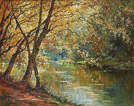 Rayons de soleil sur l’étang