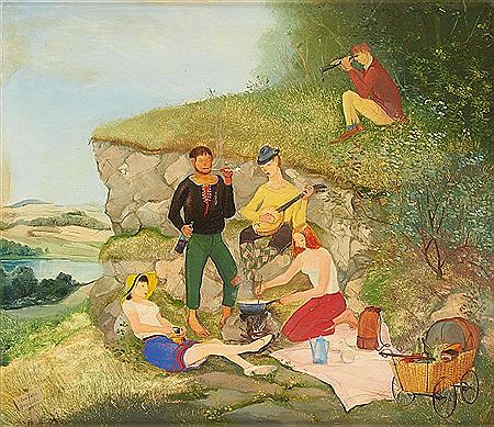 Le déjeuner champêtre by Kleophas Bogailei - Auction record, sale price, and art valuation. Compare with similar artists and explore comparable artworks.