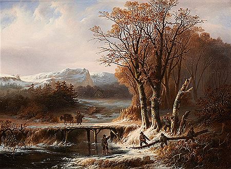 Le débardage en hiver sur fond montagneux