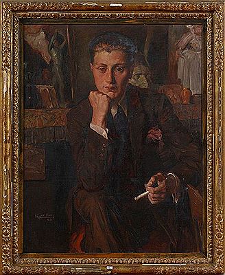 Sample artwork by Jacques Maes (1905 - 1968), known for portrait, figure, landscape, mural and still life painting, design - View similar artists and auction records