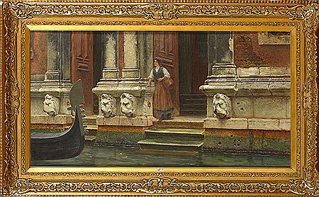 "Jeune femme au bord du canal à Venise" by Nazzarreno Cipriani - Auction record, sale price, and art valuation. Compare with similar artists and explore comparable artworks.
