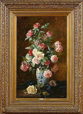 "Le vase au bouquet de roses"