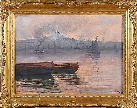 "Vue du Bosphore" by Vassilis Magiassis - Auction record, sale price, and art valuation. Compare with similar artists and explore comparable artworks.