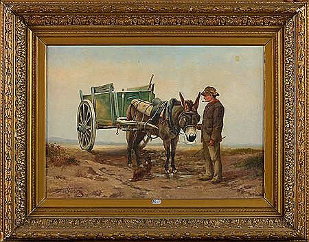 "Homme à la pipe et son attelage".