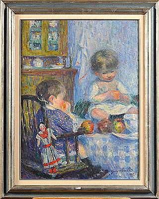 "Mes enfants, Lucienne et Simonne".