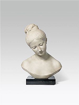 Bust of a young girl, Italy, c. 1835