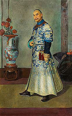 Portrait of the envoy Yang-Tscheng, 1906 by Ludwig Ferdinand Graf - Auction record, sale price, and art valuation. Compare with similar artists and explore comparable artworks.