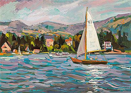 Boat trip on the Wörthersee, 1960