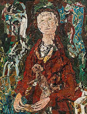 Woman with a squirrel, 1952/54