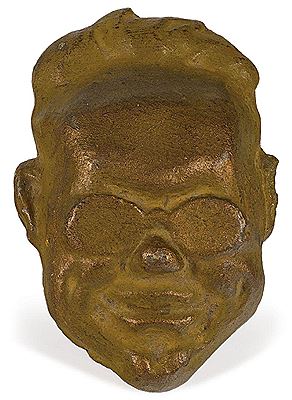 A RARE AND IMPORTANT POLYCHROME CAST SELF-PORTRAIT CARICATURE MASK