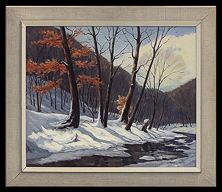 Sample artwork by Kenneth Reeve (1910 - 2012), known for regional landscape painting, etching, illustration - View similar artists and auction records