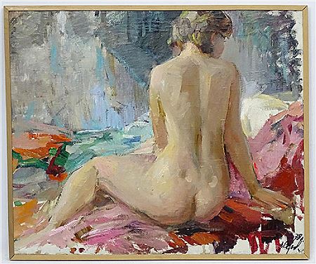 Nude Model in the Studio by Anatoli Soukhoroukikh - Auction record, sale price, and art valuation. Compare with similar artists and explore comparable artworks.