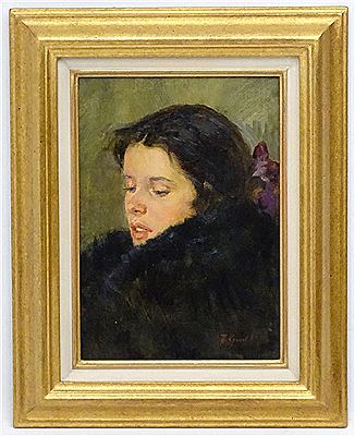 Elegant Lady in a Black Fur Coat