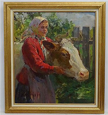 Sample artwork by Igor Constantinovitch Skorobogatov (1920 - 1997), known for painting - View similar artists and auction records
