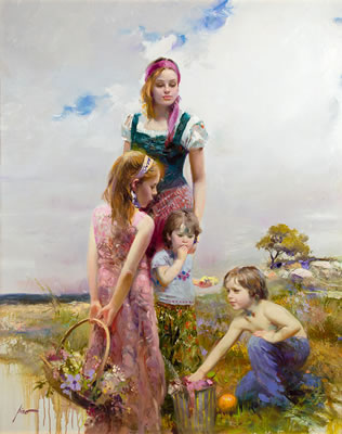 Lady with Children on Beach by Giuseppe Pino - Auction record, sale price, and art valuation. Compare with similar artists and explore comparable artworks.