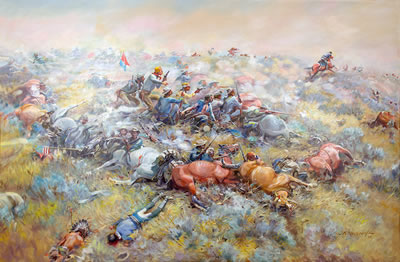 Custer's Last Hope by James Ralston - Auction record, sale price, and art valuation. Compare with similar artists and explore comparable artworks.