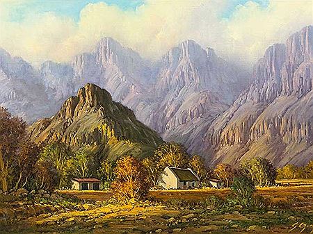 Mountain Landscape with Cottages