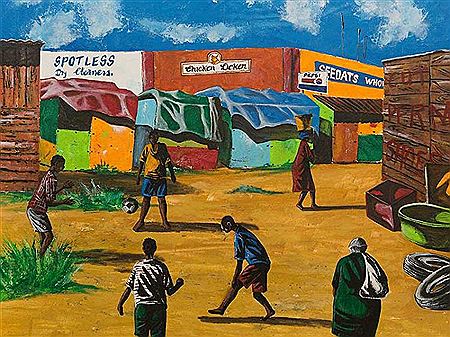 Sample artwork by Dumisane Paul Sibisi (1962 - 2020), known for painting - View similar artists and auction records
