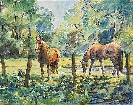 HORSES GRAZING