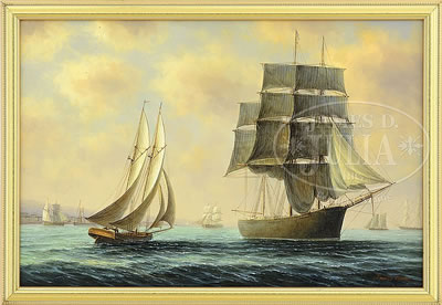 SAILING VESSELS OFF THE COAST. by James Hardy - Auction record, sale price, and art valuation. Compare with similar artists and explore comparable artworks.