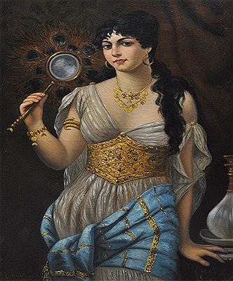Turkish Girl with Fan by Anton Brentano - Auction record, sale price, and art valuation. Compare with similar artists and explore comparable artworks.