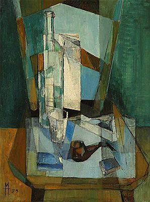 Still Life with Bottle, Glass and Whistle