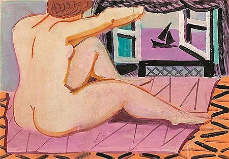 Female nude at open window