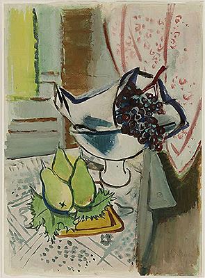 'Still life with pears and grapes'