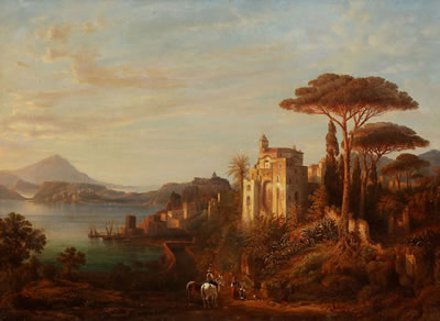 Landschaft an einem oberitaienischen See