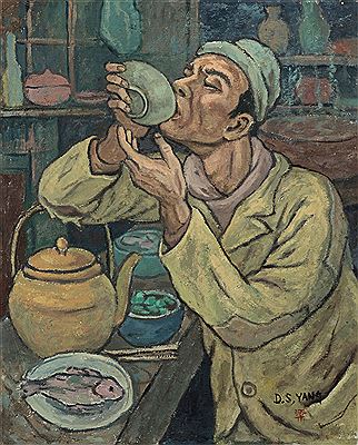 Man Drinking Tea