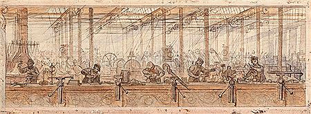 2 Bll.: Maschinenraum der Fabrik Cramer-Klett & Co in Nürnberg (2)