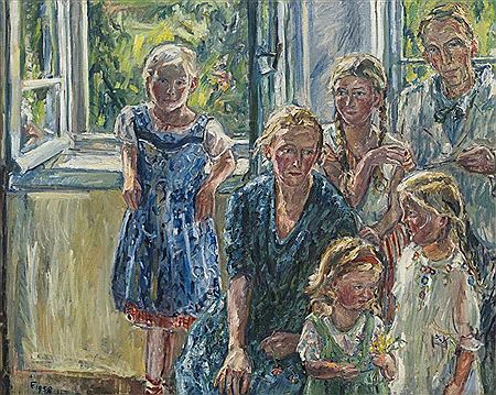 The artist's family by Franz Frank - Auction record, sale price, and art valuation. Compare with similar artists and explore comparable artworks.