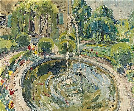 Goldfish pond in the old garden