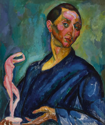Self-Portrait with Sculpture, c. 1910