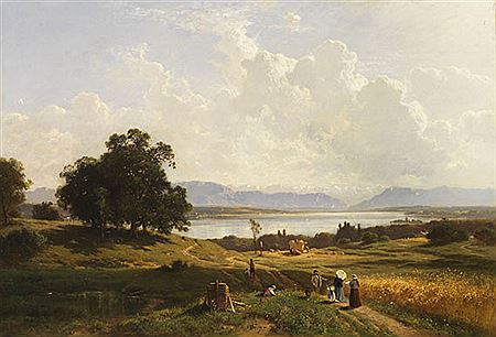 Der Starnberger See von Pöcking aus gesehen.
