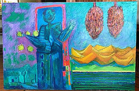 Abstract figure with fruit