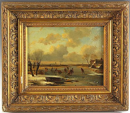 Winter skating scene