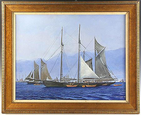 Sailboats in Harbor